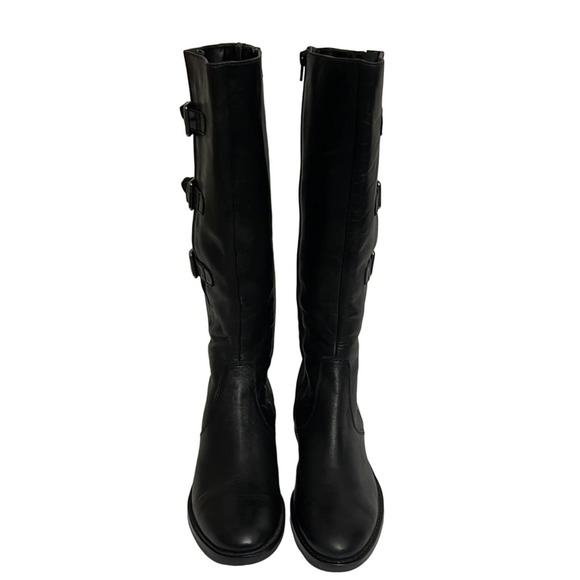 Ecco Shoes Ecco Leather Hobart 3 Buckle Tall Black Knee High Riding Boots 39 Poshmark